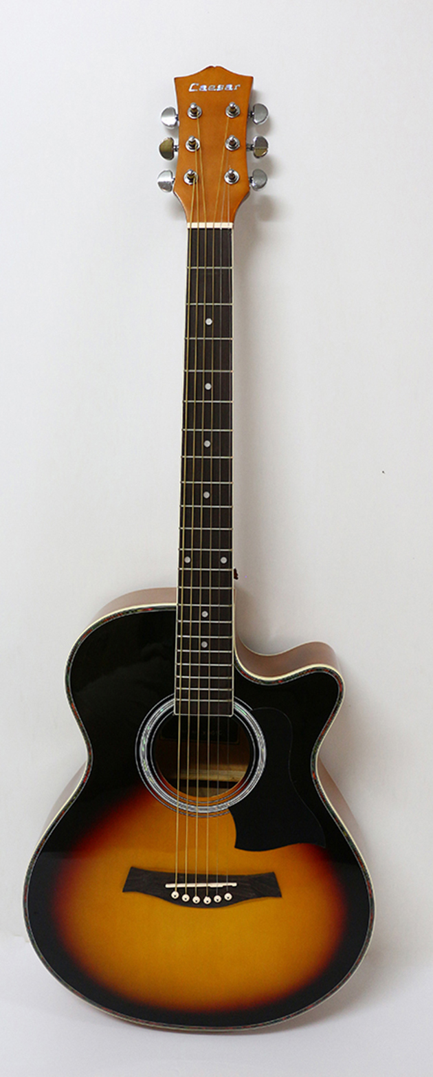 AGX401C-39吋民謠吉他缺角-亮光 (貝殼鑲邊) 原木色/黑色/雙色/藍色 3