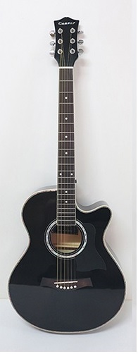AGX401C-39吋民謠吉他缺角-亮光 (貝殼鑲邊) 原木色/黑色/雙色/藍色 2