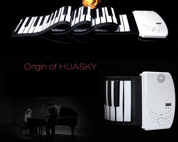 新產品上架-HUASKY 88鍵手卷鋼琴(附耳機.延音踏板)